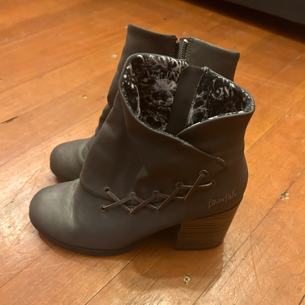 Gray booties